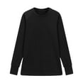 thumbnail image 5 of Yindaity T Shirts for Girls Soft Long Sleeve Crew Neck Top | Sizes 2-16 | Essential Basics(Black,3-4 Years), 5 of 7