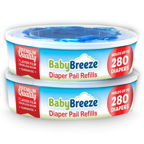Bolsas para cubo de pañales BabyBreeze, 560 unidades, película de 7 capas
