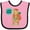 Pink and Black, variant on Inktastic Hiker Backpacking I Love Hiking Boys or Girls Baby Bib