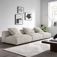 thumbnail image 2 of 3 pcs Modular Sofa, Brown, Fabric, Living Room Lounge Cafe Lobby Hospitality Restaurant, Modern Contemporary, HB37447, 2 of 8