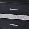 thumbnail image 3 of Benjara BM206512 Nightstand with 2 Drawers & Rhinestone Pull Handles, Black & Silver, 3 of 5