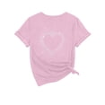 thumbnail image 4 of Bibifish Womens Tee Tops Love Heart Print Soft Slim Fit Crewneck Short-Sleeve T Shirts Summer Daily Casual Streetwear Chic Wear, 4 of 5