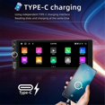 thumbnail image 3 of Car 6.86 Inch 1 Din MP5 Player Bluetooth Portable Screen Navigation Display Wireless Carplay Android, 3 of 5