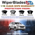 thumbnail image 2 of 2021 Chevrolet Equinox Beam Wiper Blades Wipers w/1yr Warranty (Set of 3) w/Rear Wiper (WiperBladesUSA), 2 of 5