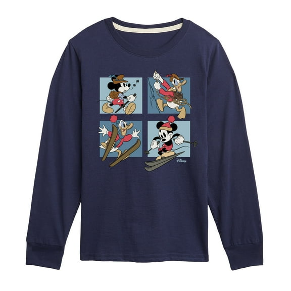 Disney Standard - Mickey And Donald Alpine - Toddler & Youth Long Sleeve Graphic T-Shirt
