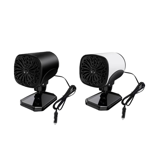 WDOBM 12V Hot Cold Car Fan Heater, Quiet Space Heater, Energy Efficient Heater, Multi Direction Adjustable Vehicle Cooler Portable Windshield Defroster Demister All Season Use