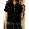 thumbnail image 5 of Ashirexll Short Sleeve Shirts for Women Summer Breathable V-Neck Short Sleeve T Shirt Woman Loose On Leisure for Daily, 5 of 5