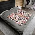 thumbnail image 2 of TechWave Heart Pattern Winter Blanket Winter Flannel Blanket Valentine's Day Cute Style Suitable For Bed Sofa Sofa Travel Camping Christmas Throw Blankets Ruffle Throw Blanket Blanket Covers Twin Twin, 2 of 5