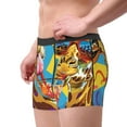 thumbnail image 2 of Sikiie Colorful Giraffes with Drinks Print Men's Boxer Briefs, Elastic Waistband Boxer Briefs Leggings-X-Large, 2 of 5