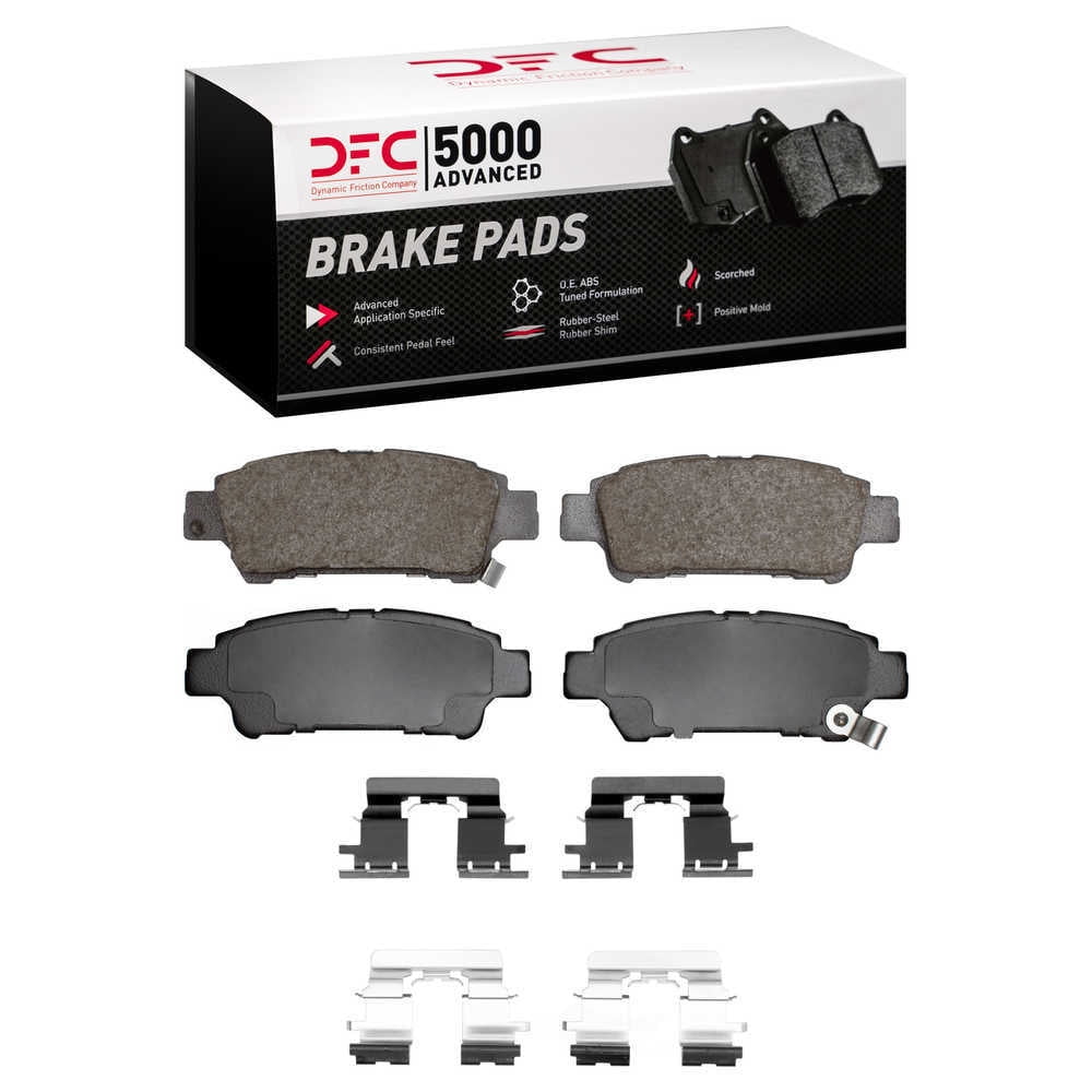 Dynamic Friction Company 1551-0995-01 DFC 5000 Advanced Brake Pads - Ceramic and Hardware Kit - OE
