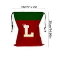 thumbnail image 3 of Personalized 26 Letter Christmas Santa Sack, Custom Large Gift Bag with Initial, for Xmas, A-Z Red Big Velvet Gift Wrapping Bags with Initial, 12.2 x 14.96 in, 3 of 6