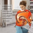 thumbnail image 4 of Fotbe Orange Rotating Pattern Car Seat Covers for Babies, Nursing Breastfeeding Cover Infant Carseat Canopy, Soft Stretchy Carrier Cover, 4 of 9