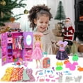 thumbnail image 3 of ZITA ELEMENT 83 Pcs Doll Clothes & Accessories with Purple Closet Wardrobe for 11.5 Inch Doll Dress Up Set Including Wardrobe Shoes, Wallet, Dress Hangers, Brush, Necklace, Pet and Other Accessories, 3 of 8