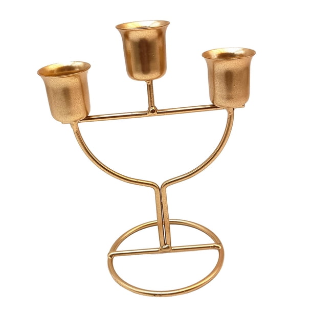 Candelabro de 3 brazos, soporte creativo de hierro para velas, mesa de comedor, Bar, boda, dormitorio, decoración del hogar Estilo D