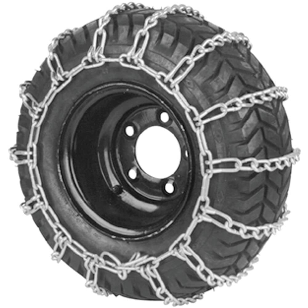 New PAIR 2 Link TIRE CHAINS 23x8.50x12 for Garden Tractors Snowblower Riders