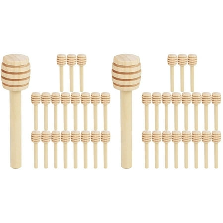 

FRCOLOR 40 pcs Household Honey Sticks Wooden Stirring Sticks Portable Honey Stirrers Mixing Sticks