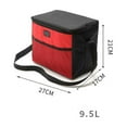 thumbnail image 2 of HONMEET Portable Thermal Cooler Bag with Wide Opening, Red Oxford Fabric Picnic Lunch Carrier for Outdoor Food Storage, 2 of 8