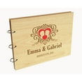 thumbnail image 7 of Darling Souvenir Personalized Engraved Laser Cut Wedding Guest Book Wooden Cover Sign-in Book Registry Guestbook Scrapbook-C6, 7 of 7