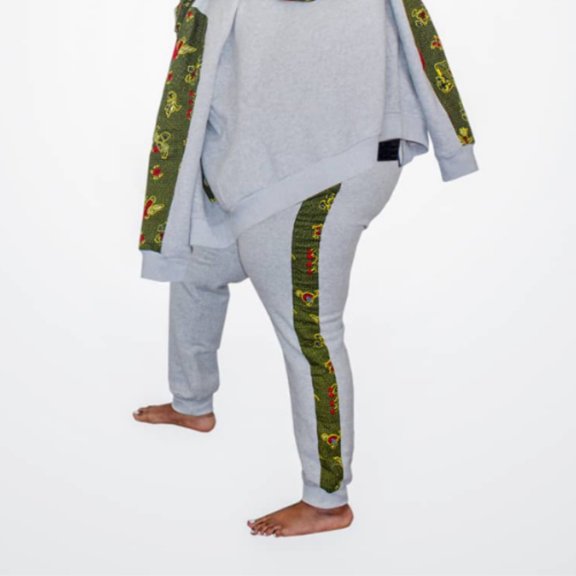 Kente green African joggers| Unisex