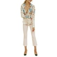 thumbnail image 5 of Arvbitana Women Button Down Lapel Shirts, Abstract/Zebra Print Long Sleeve Tops, 5 of 9
