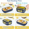 thumbnail image 4 of 40W Electric Lunch Box, Heated Lunch Box for Adults Food Warmer Lunch Box Without Water Injection 1.5L Removable 304 Stainless Steel Container with Fork & Spoon for Office Car, 4 of 13