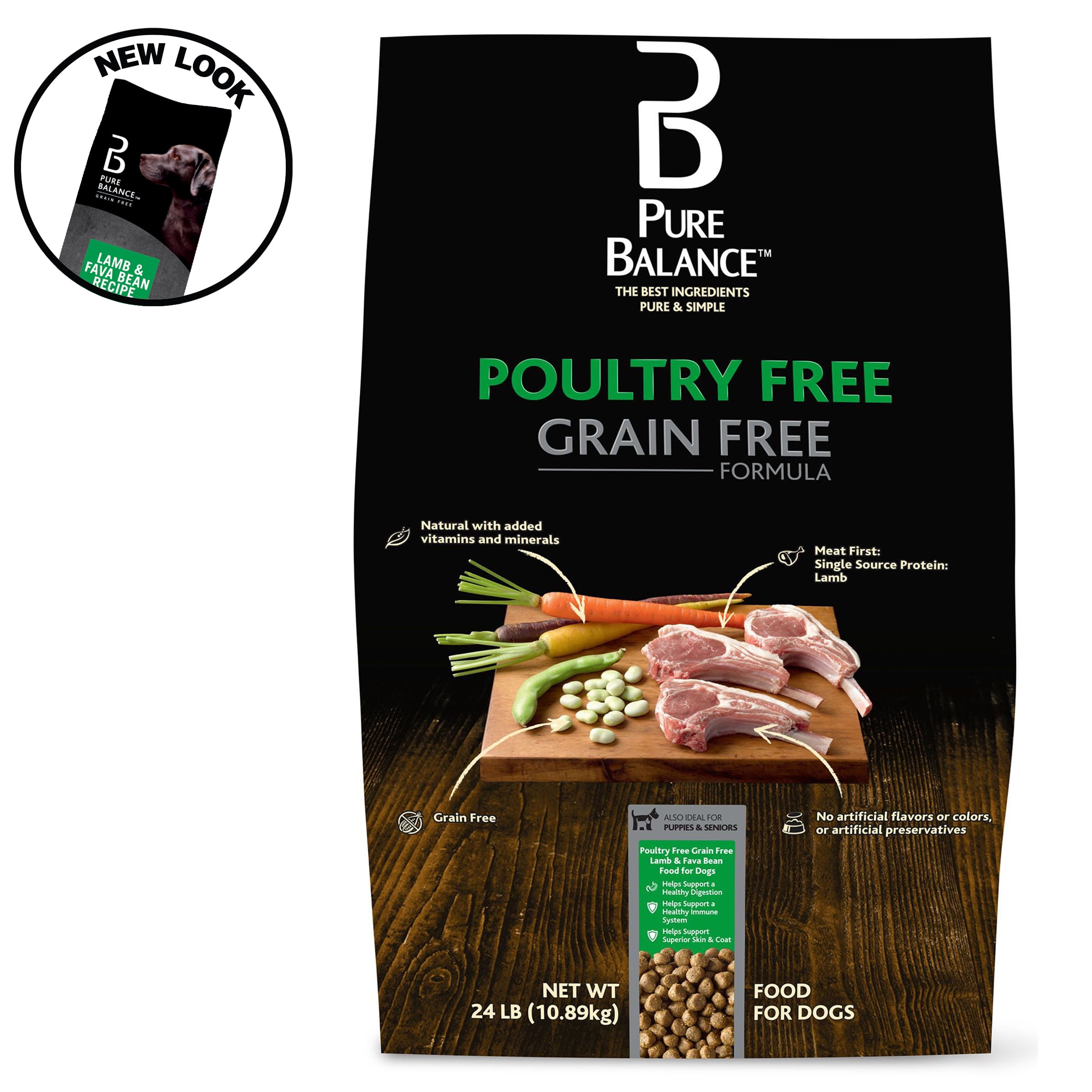 Pure Balance Grain-Free Poultry Free Lamb & Fava Bean ...