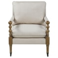 thumbnail image 2 of Miekor Furniture Beige Wooden Accent Chair with Turned Legs W5U436, 2 of 6