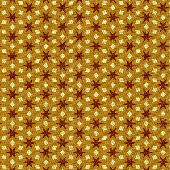 Ahgly Company Indoor Square Patterned Beer Orange Area Rugs, 6' Square