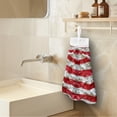 thumbnail image 3 of ZIATUBLE American Flag Hand Towels with Loop Soft Dish Towels for Kitchen Drying Absorbent Kitchen Hanging Towels for 4th of July Easy to Clean Hand Towels for Bathroom Decoration, 3 of 7