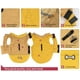 thumbnail image 3 of Abrigo impermeable para perros, chaleco de invierno cálido, ropa para perros a prueba de viento, chaleco para mascotas con orificio para arnés (amarillo), 3 of 5