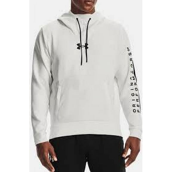 Under Armour Summit Knit Hoodie White Sweatshirt 1360730-114 Men's Sz M