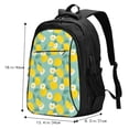thumbnail image 5 of Balery Lemons Chamomile Flowers And Leaves Print USB Charging Backpack for Men and Women - Water-Resistant, Anti-Theft Laptop Backpack with USB Port for Travel, Work, School, and College, 5 of 7