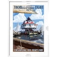 thumbnail image 5 of Art.com Thomas Point Light - Chesapeake Bay, Maryland Art Print by Lantern Press, White Frame Wall Art, 21" x 29", 5 of 5