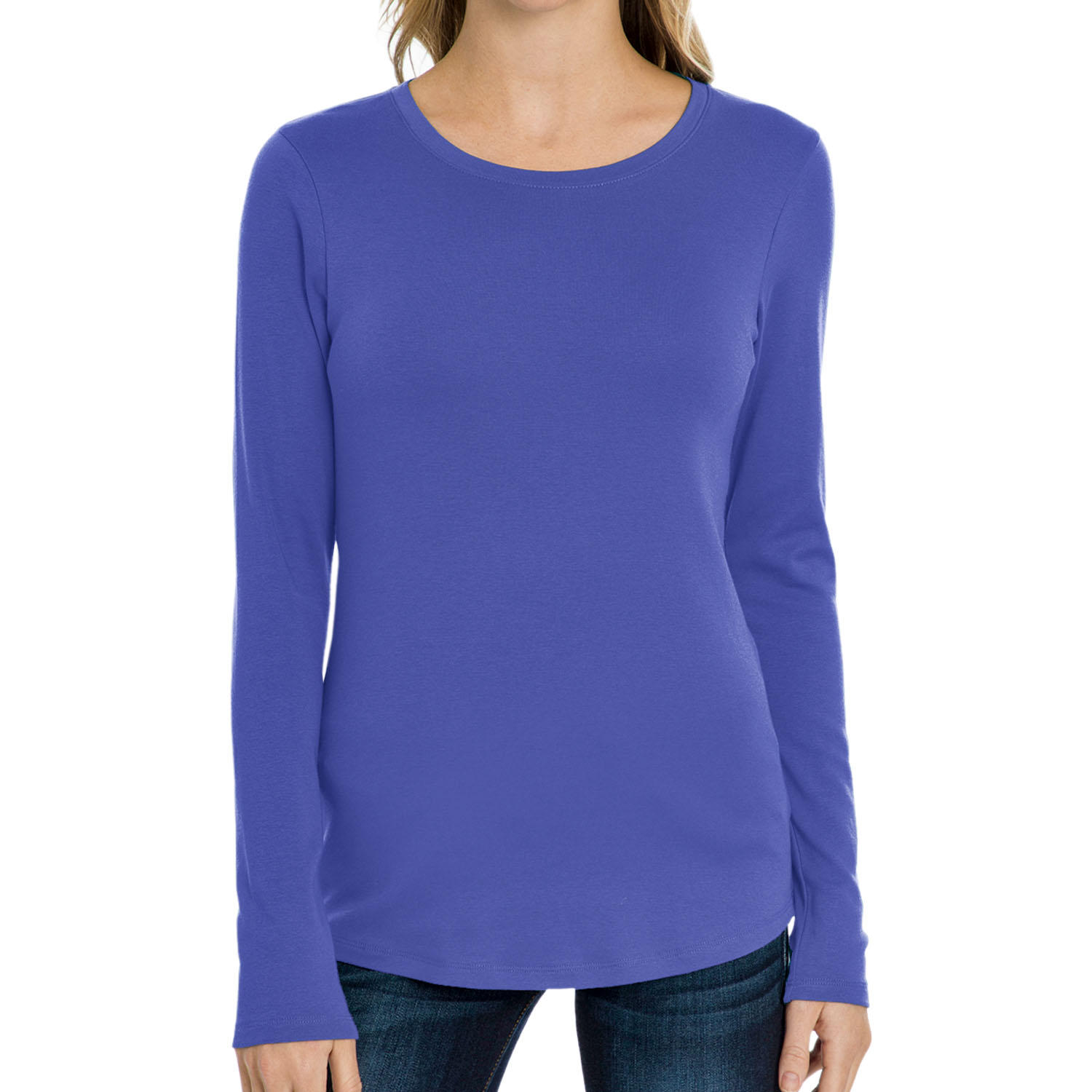 eddie bauer long sleeve scoop neck cotton modal tee