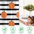 thumbnail image 5 of Fall Shower Curtain, Fall Pumpkin Shower Curtains for Bathroom, Autumn Thanksgiving Day Harvest Decor Waterproof Fabric with Hooks 72x72 Inch, 5 of 6