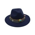 thumbnail image 1 of Minnieouse Gorros coloridos de algodón para niñas y niños, para cualquier ocasión, sombreros de Panamá para niños, protección solar, Sombreros Azul marino Mediano (56-58cm), 1 of 6