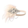 thumbnail image 3 of Diadema de Plumas Jinwen Color Champagne para Mujer, 3 of 8