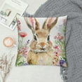 thumbnail image 2 of Easter Pillow Covers Set of  Spring Easter Bunny Floral Decorative Throw Pillow Cover Watercolor Rabbit Cushion Case for Sofa Couch Farmhouse Indoor Outdoor Decoration, 2 of 5