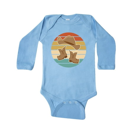 

Inktastic Cowboy Hat and Boots Gift Baby Boy or Baby Girl Long Sleeve Bodysuit