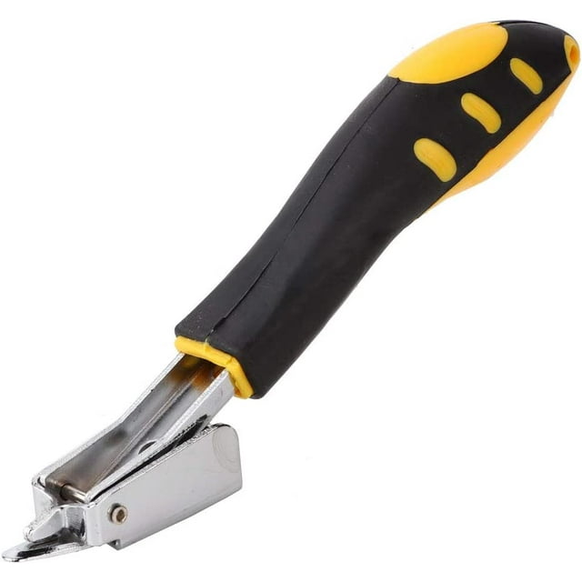 1 Uds. Herramienta de extracción de grapas para tapicería, extractor de clavos duradero con mango de goma para trabajo pesado
