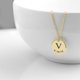 thumbnail image 3 of DIY Tiny Gold Initial Necklace Oro Plata Letra Collar Iniciales Nombre Colgante Joyería de moda Fabricación de acero inoxidable Placa de identificación personalizada para mujeres Mamá Regalo Gargantil, 3 of 3