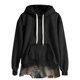 thumbnail image 5 of RKSTN Denim Hoodies for Women Oversized Crewneck Drawstring Hooded Sweatshirts Top Womens Casual Solid Plus Size Round Neck Long Sleeve Hood Sweatshirt with Pockets Blouses Fall Spring Clothes, 5 of 9