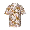 thumbnail image 2 of Xecao Sunflowers And Butterflies print Hawaiian shirt - a stylish short-sleeve button-down for men, perfect for casual beach and tropical outings., 2 of 9