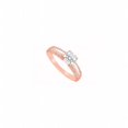 thumbnail image 1 of Fine Jewelry Vault UBJS3013AAGVRCZ April Birthstone CZ Engagement Ring in 14K Rose Gold Vermeil - 0.75 CT TGW, 1 of 1