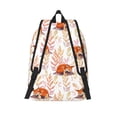 thumbnail image 2 of Picia Cute Sleepy Fox Printed Canvas Daypack - Stylish and Durable Vintage Compact Backpack - Class, Work, Travel, or Laptop Bookbag,Organized Compartments-Medium, 2 of 6