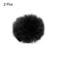thumbnail image 3 of Uxcell Furry Microphone Windscreen 7mm  x 60mm Mic Cover Windshield for Indoor Outdoor Microphone Black 2 Pack, 3 of 6
