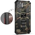 thumbnail image 5 of Case for iPhone 11 Pro Max,Camouflage Design Phone Case Heavy Duty Shockproof Military Grade Anti-Fall Protection Built-in Magnetic Kickstand Cover for iPhone 11 Pro Max MC Army Green, 5 of 11