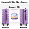 thumbnail image 2 of New York Xpress 20" Hardside Carry-on Luggage, Expandable Suitcase with Spinner Wheels, TSA-Approved, Lavender - La13801, 2 of 10