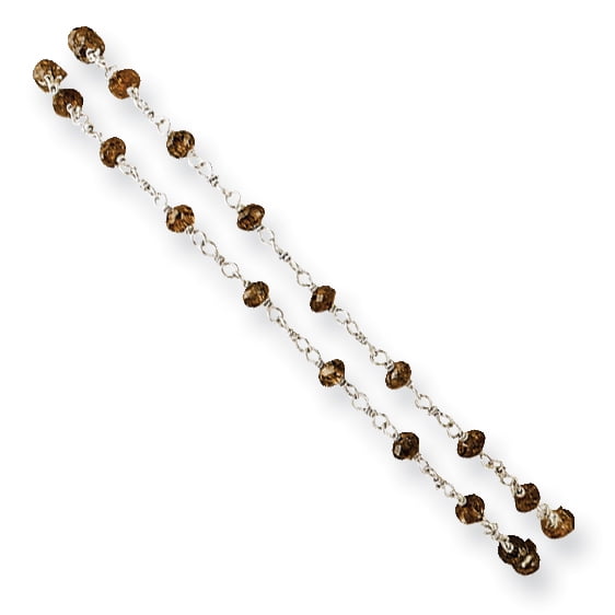 Coffee Brown Diamond Briolette Bracelet