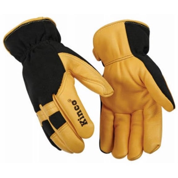 101HKL Cold Weather Gloves, Deerskin Palm, Spandex Back, Easy-on Cuff, Heatkeep Thermal Lining, Large